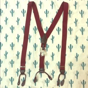 Men’s burgundy suspenders